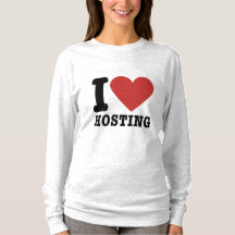 Women's I Heart Hosting Top (Grey)