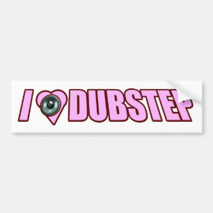 Womens I Heart Love Dubstep womens Bumper Sticker