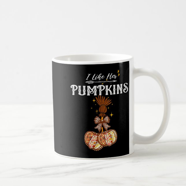 Womens I Like Her Pumpkins She Likes My Broomstick Coffee Mug (Right)