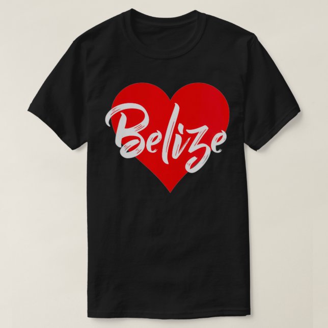 Womens I Love Belize Tshirt Belizean Lover Gift Fo (Design Front)