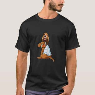 Womens I Love Mom Tattoo Bloodhound Mom Dog Women T-Shirt