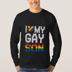 Womens I Love My Gay Son Shirt Gay Pride Gift LGBT