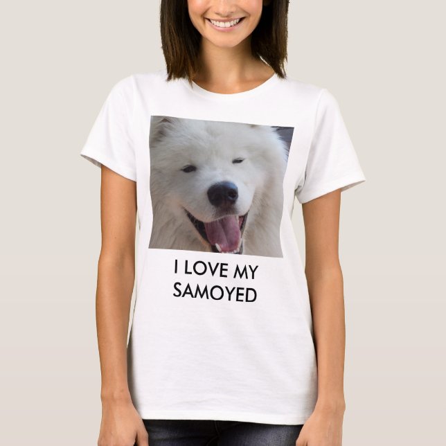 Women's I love my samoyed T-shirt (Front)