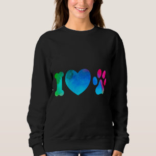 Women's I Love Pets Cozy Sweatshirt - Chic Paw