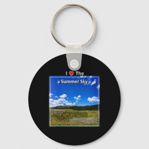 Womens I Love The Summer Sky Keychain