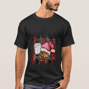 Womens I Put Out For Santa Funny Christmas Cookies T-Shirt
