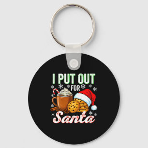 Womens I Put Out For Santa Funny Xmas Christmas Co Keychain