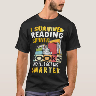 Womens I Survived Reading Banned Books And T-Shirt