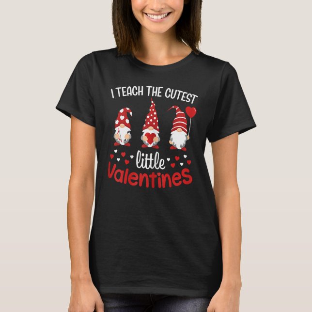 Womens I Teach The Cutest Little Valentines Teache T-Shirt (Front)