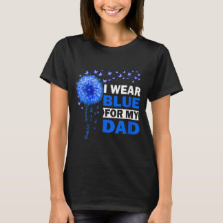 Womens I Wear Blue For My Dad Diabetes Awareness T-Shirt