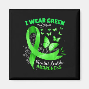 Womens I Wear Green For Mental Health Awareness Bu Magnet