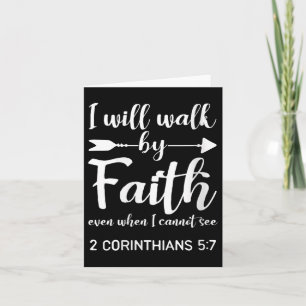 Womens I Will Walk By Faith When I Cannot See Chri Card
