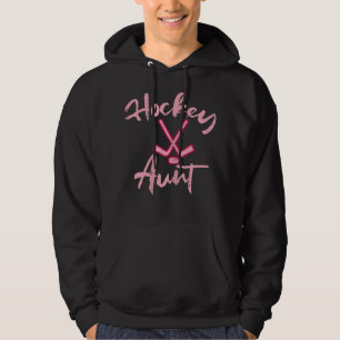 Womens Ice Hockey Aunt Cute Mothers Day Aunty Aunt Hoodie
