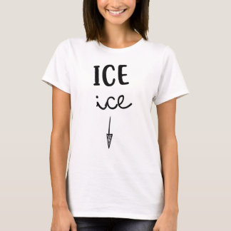 Womens Ice ice funny pregnancy Baby Announcement M T-Shirt