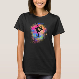 Womens Ice Skating Dancer Figure Skate Skater Colo T-Shirt