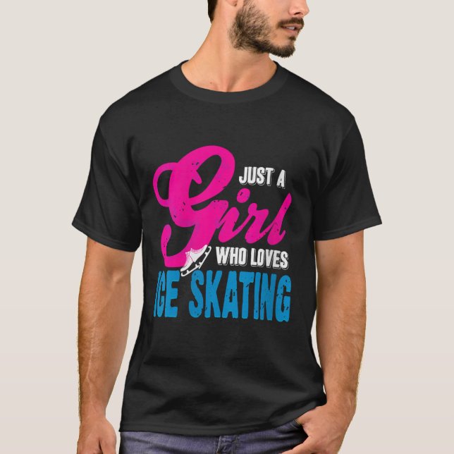 Womens Ice Skating Girl Who Glides With Grace And  T-Shirt (Front)