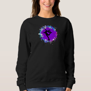 Womens Ice Skating Skater Figure Dancer Cute Biell Sweatshirt