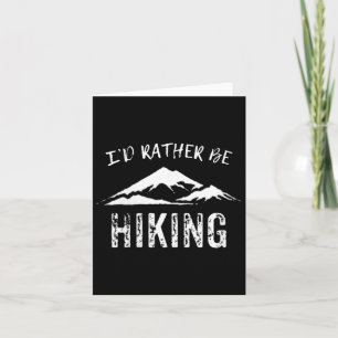 Womens I'd Rather Be Hiking V-neck Card