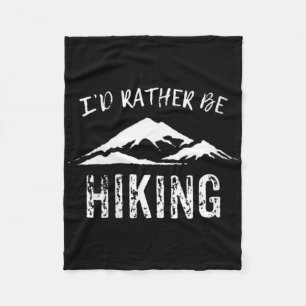 Womens I'd Rather Be Hiking V-neck Fleece Blanket