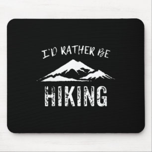 Womens I'd Rather Be Hiking V-neck Mouse Pad