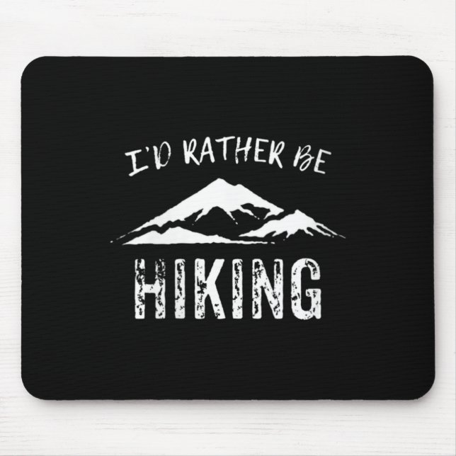 Womens I'd Rather Be Hiking V-neck  Mouse Pad (Front)