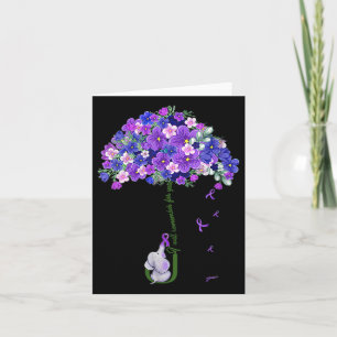 Womens Ill Remember For You Purple Elephant Heimer Card
