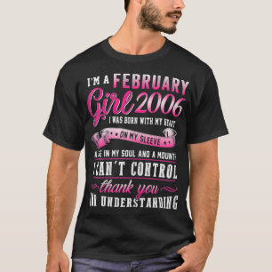 Womens I'm A February Girls 2006 15th Birthday Gif T-Shirt