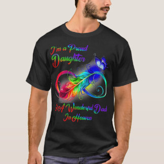 Womens I'm A Proud Daughter Of A Wonderful Dad In  T-Shirt