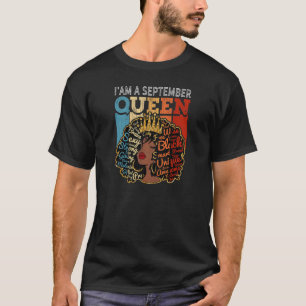 Womens I'm A September Queen Proud Melanin Junenth T-Shirt