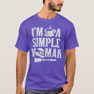 Womens I'm A Simple Woman Motorcycles Biking Biker T-Shirt