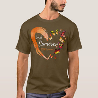 Womens I'm A Survivor ADHD Awareness Orange Butter T-Shirt