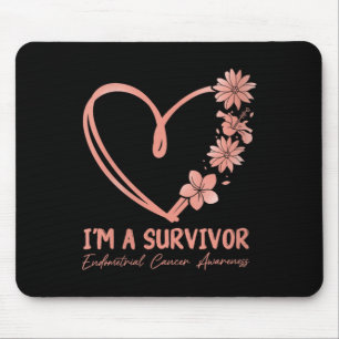 Womens Im A Survivor. Endometrial Cancer Awareness Mouse Pad