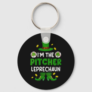 Womens Im Pitcher Baseball St. Patricks Day Boy Sh Keychain