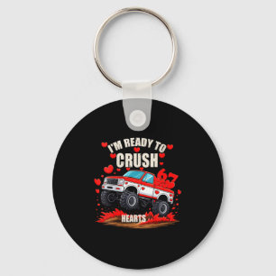Women's I'm Ready To Crush 6 7 Hearts Truck Funny  Keychain