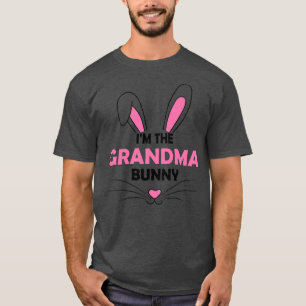 Womens I'm The Grandma Bunny Graphic Cute Easter D T-Shirt