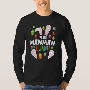 Womens I'm The Mawmaw Bunny Funny Matching Family T-Shirt