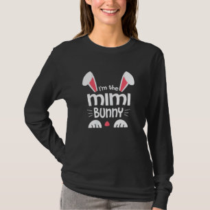 Womens I'm The Mimi Bunny Ears Matching Family Hap T-Shirt