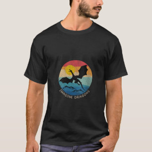 Womens Imagine Magical and Mythical Fantasy Dragon T-Shirt