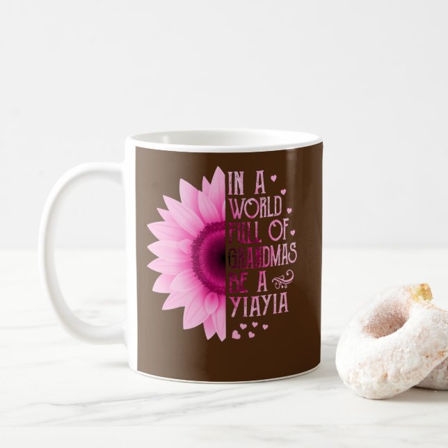 Womens In A World Full Of Grandmas Be A Yiayia Coffee Mug (With Donut)
