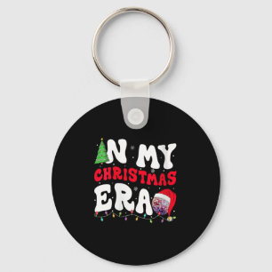Womens In My Christmas Era Winter Season Groovy Xm Keychain