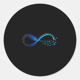 Womens Infinity Symbol Retro Forever Sitivity Moti Classic Round Sticker