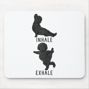 Womens Inhale Exhale Labradoodle Yoga Dog Tee Shir Mouse Pad