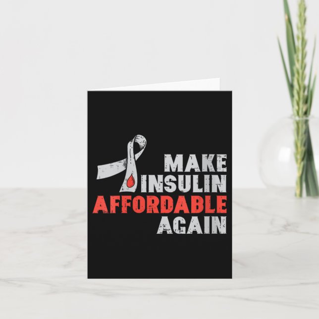 Womens Insulin Therapy Diabetes Awareness Blood Gl Card (Front)