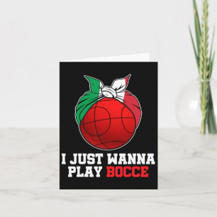 Womens Italian Bowling Game Italy Bocci Player Boc Card