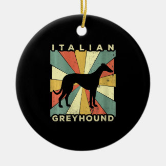 womens italian greyhound dog 70s gift ceramic ornament
