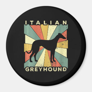 womens italian greyhound dog  70s  gift magnet