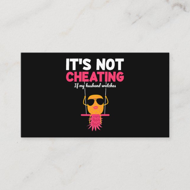 Womens Its not a fraud when my husband swinger loo Business Card (Front)
