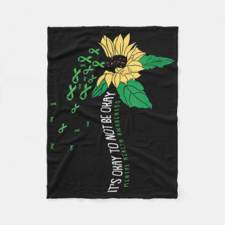 Womens Its Ok Not To Be Ok Mental Health Awareness Fleece Blanket