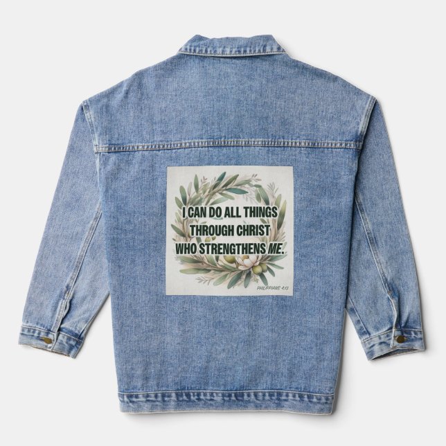 Women's Jacket - Philippians 4:13 (Back)