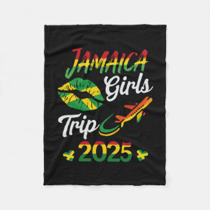 Womens Jamaica Girls Trip 2025 Summer Vacation Wee Fleece Blanket